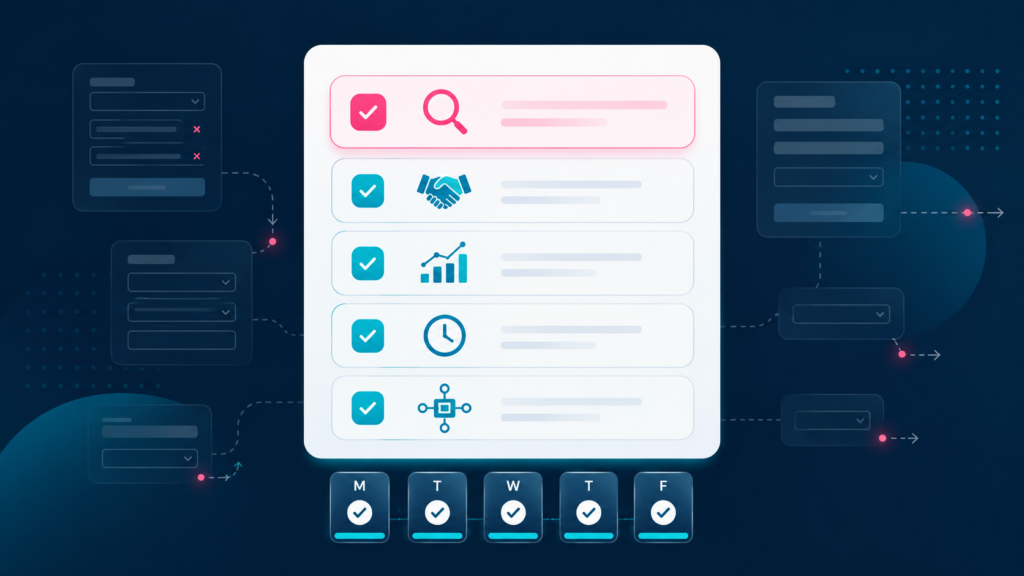 Resumen visual de las preguntas frecuentes sobre formularios B2B y calificación de leads