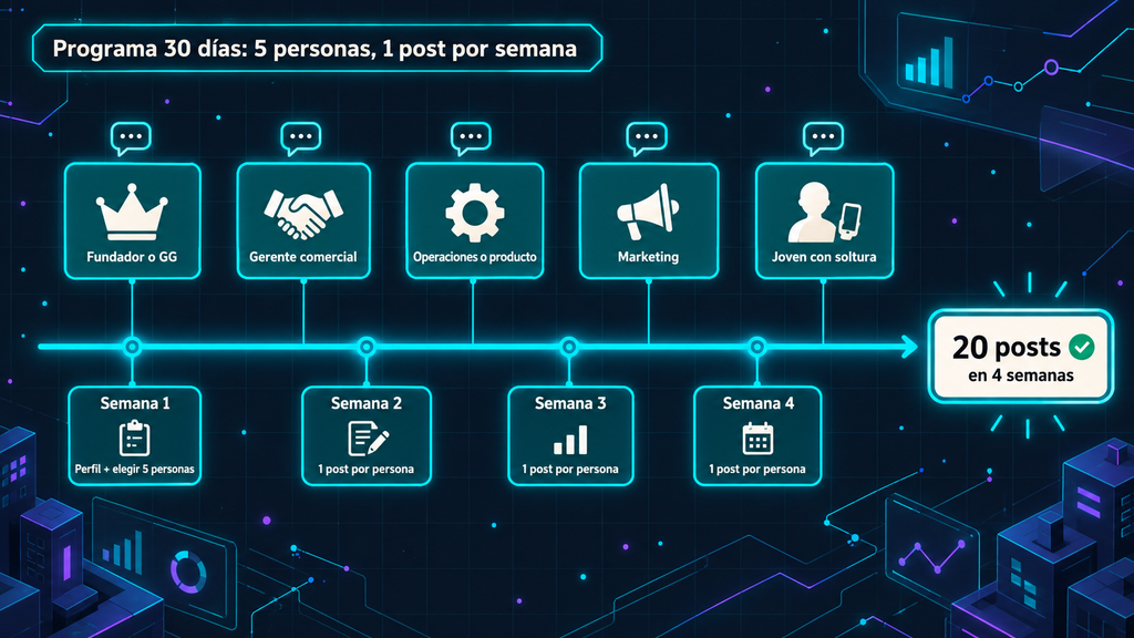 Programa de 30 días para arrancar employee advocacy en una pyme B2B