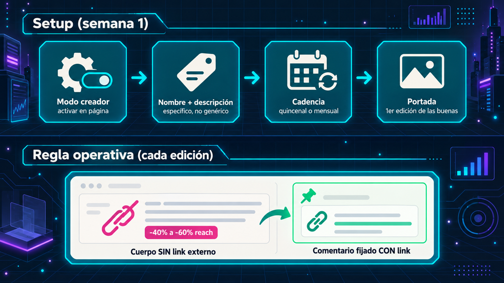 Pasos para armar un newsletter de LinkedIn desde página de empresa