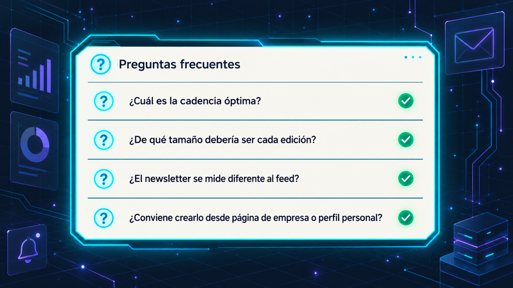 Preguntas frecuentes sobre el newsletter de LinkedIn para pyme B2B