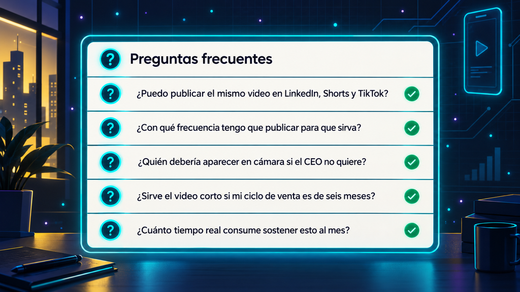 Preguntas frecuentes sobre short form video b2b para pyme LATAM, plataformas y producción sin presupuesto
